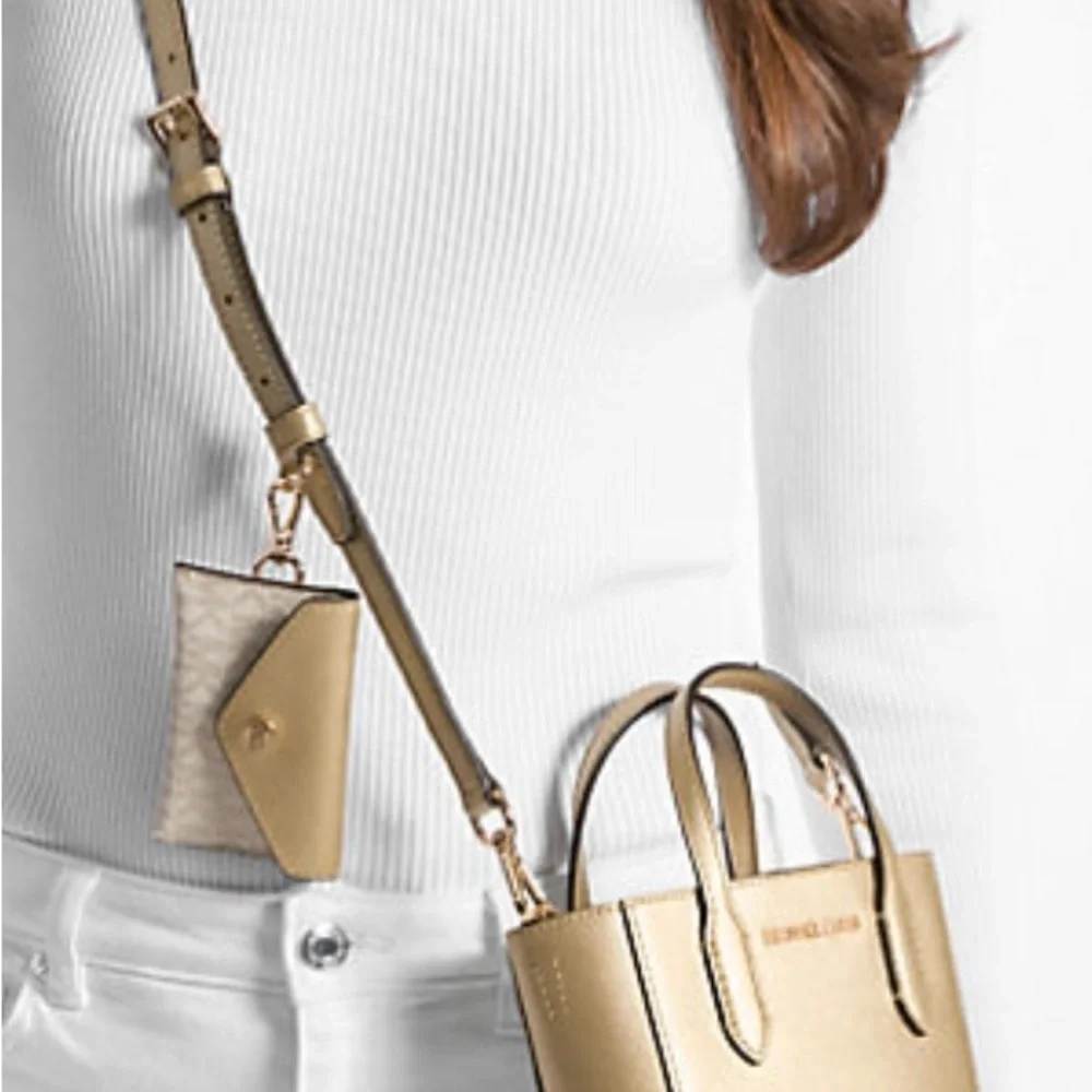Michael Kors Metallic Gold Mini‎ Bag NWT - Picture 7 of 10